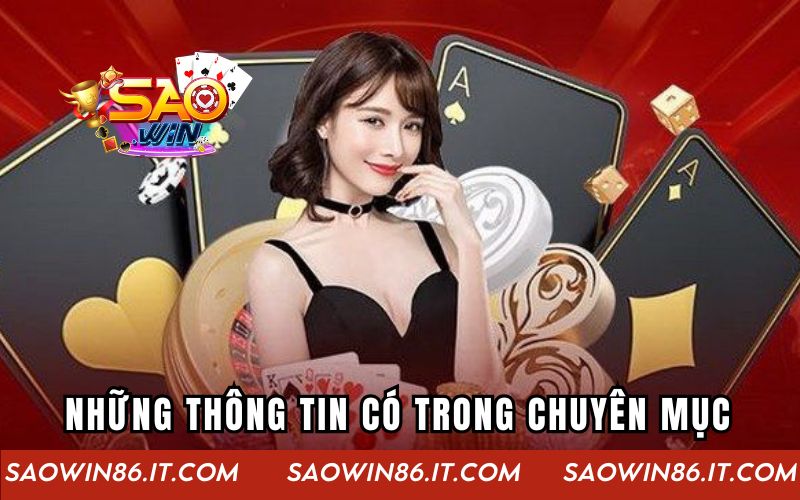 Những thông tin có trong chuyên mục